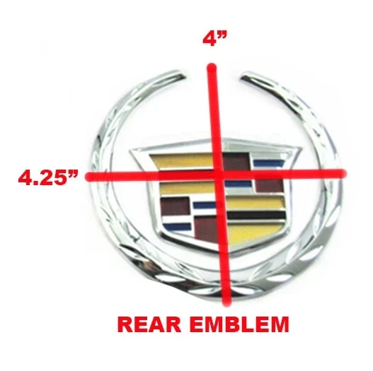 Insignia emblema adorno parrilla delantera trasera nueva usada para Cadillac SRX CTS 6/4 PULGADAS Foto 4 de 4