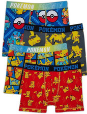 Pokemon Pikachu Boxer Briefs Underwear 4 Pack BOYS SIZE 10-12 NEW