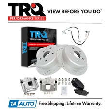 TRQ Performance Brake Pad & Rotor Kit Ceramic Fits Jeep