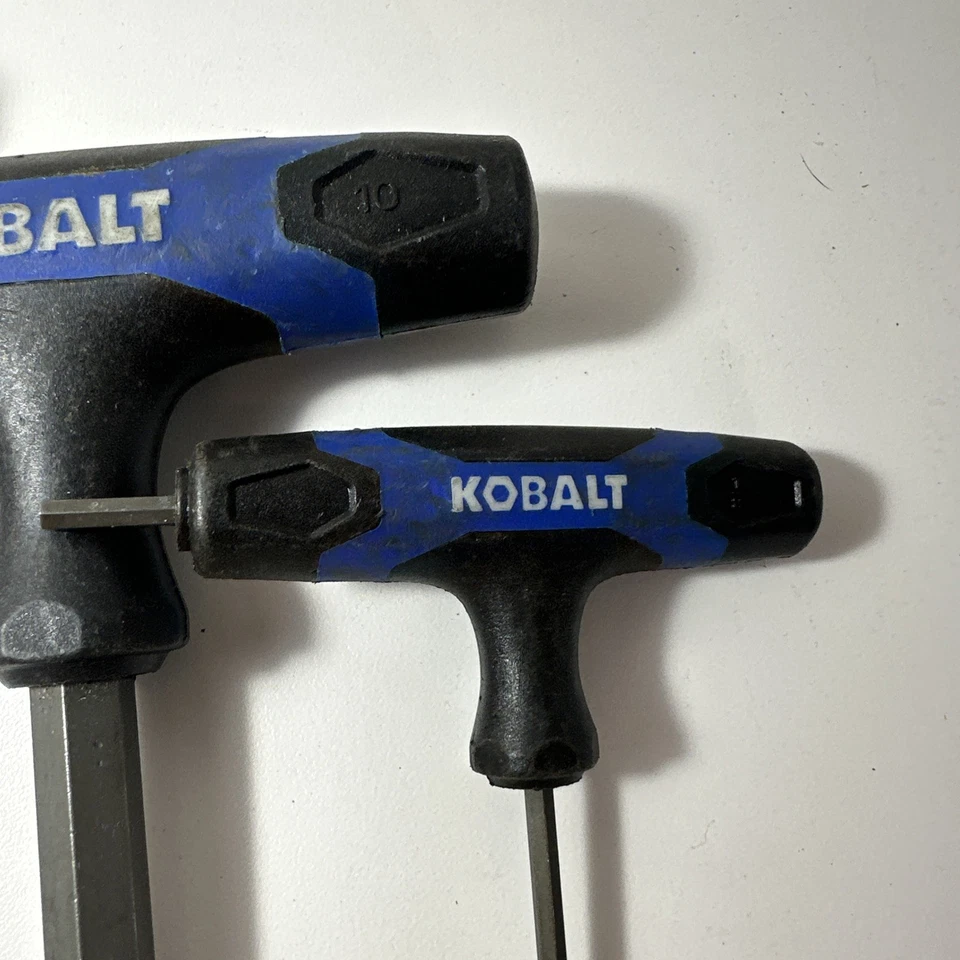 Kobalt T-Handle Hex Key Driver 12 Piece Wrench Set Metric/SAE Rubber Handles - Image 4 of 4