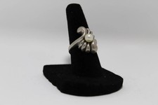 925 Sterling Silver Vintage Pearl Ring
