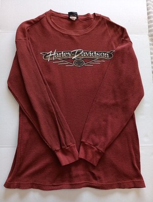 Harley Davidson Central Texas AUSTIN MEDIUM Long-John Shirt Brick Red Stratman
