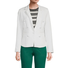 NWT Ecru double breasted blazer in white Size 10