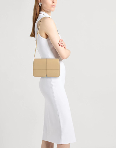 Burberry - Women - Leather Flap bag - Sand