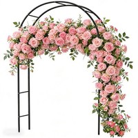 Metal Garden Arch Heavy Duty Strong Tubular Rose Climbing Plants Archway 2.4m