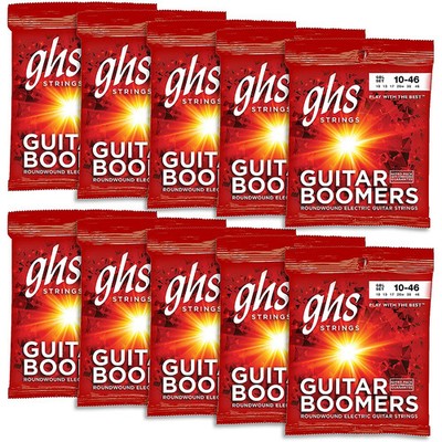 GHS Boomers Light Roundwound Electric Guitar Strings (10Pack)