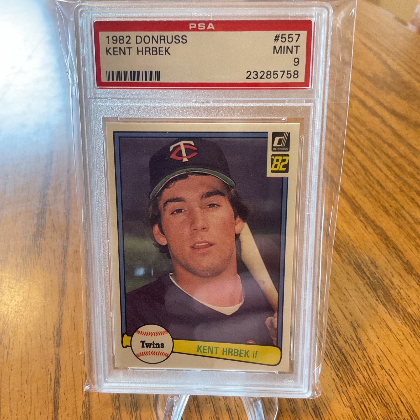 1982 DONRUSS #557 KENT HRBEK RC TWINS PSA 9 MINT!!