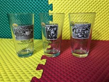 Vintage Set of 3 Green Bay Packers 2007 Moments in Time Miller Lite Glasses