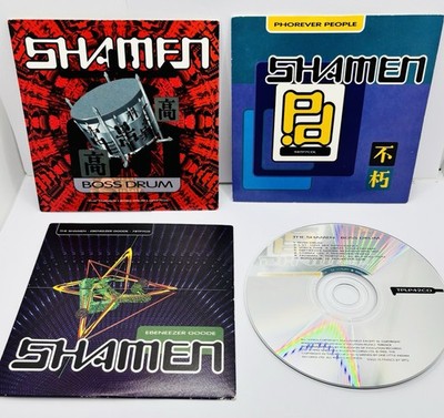 THE SHAMEN 4 CD SINGLES MIXS JOBLOT PHOREVER PEOPLE EBENEEZER GOODE BOSS DRUM
