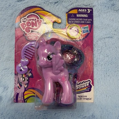 My Little Pony G4 FiM Rainbow Power PRINCESS TWILIGHT SPARKLE Silver Tinsel NEW