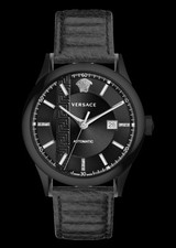 Versace Watch Aiakos Automatic Black Dial Steel 44mm Sapphire WR