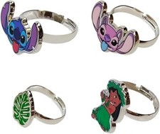 LUV HER Kids Jewelry: 4-Piece Adjustable Rings for Girls, Ring Sets with...