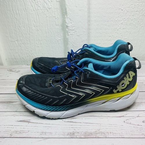 Hoka One One Clifton 4 Sneakers Mens Size 12.5 Blue Athletic Shoes Running - Picture 2 of 12