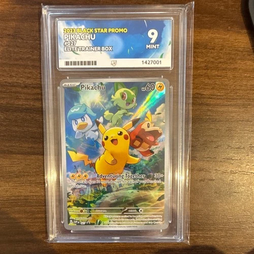 Pokemon Center Elite Trainer Box Ace 9 Pikachu 2023 Black Star Promo #027
