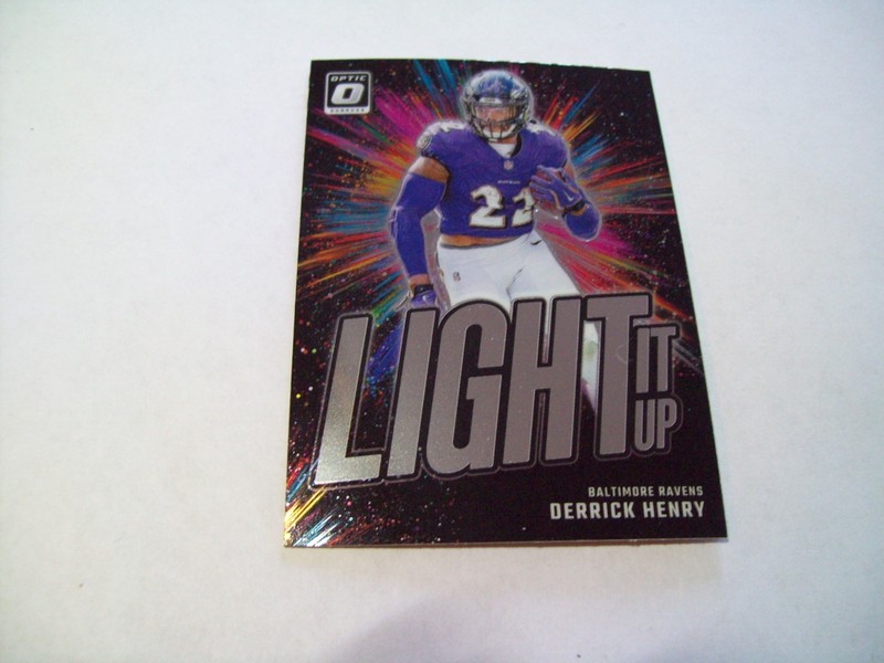 DERRICK HENRY Baltimore Ravens LIGHT IT UP INSERT 2024 Panini Donruss OPTIC #18