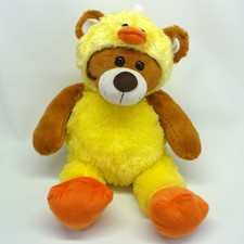 19 Inch Walmart Bear in Duck Chick Costume Plush Stuffed Animal Yellow Hood
