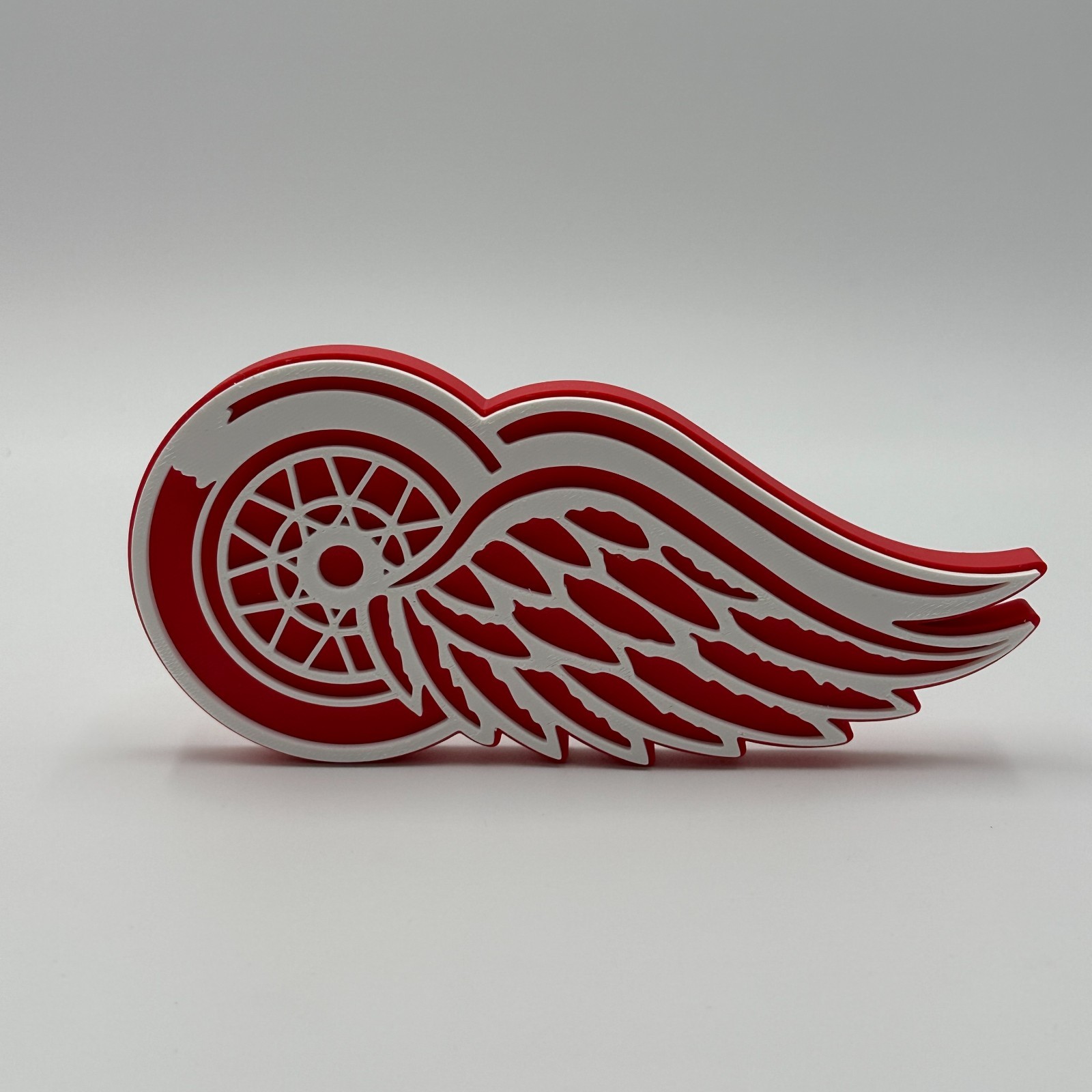 Red Wings NHL Logo Wall Art 3D Sign Detroit Hockey Fan Cave Decor Emblem