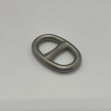 Hermes Chaine d Ancre Scarf Ring Silver Jewelry Accessory Authentic Rare