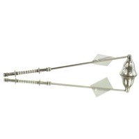 KerzenlöScher Silberfarben Aus Metall 25 Cm