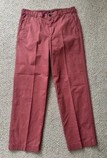 Brooks Brothers Pants Mens Size 34x30 Dark Pink Clark Fit Straight Leg Chinos