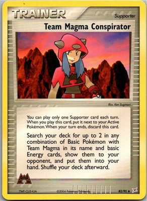 Pokémon Team Magma Verschwörer 82/95 EX Team Magma vs Team Aqua 2005 Englisch
