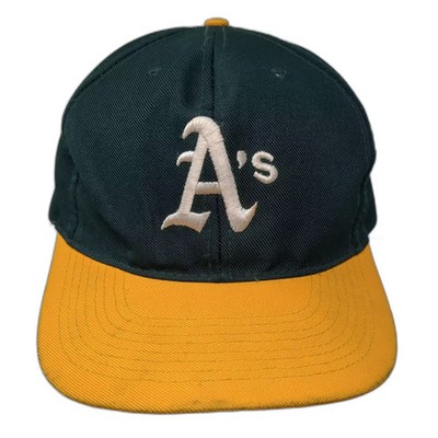 Oakland Athletics MLB American Needle Snapback Baseball Cap Green Yellow OSFA