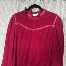 Vintage 1984 Appel Prairie Medium Maxi Zip Up Robe USA Union Made Cottagecore