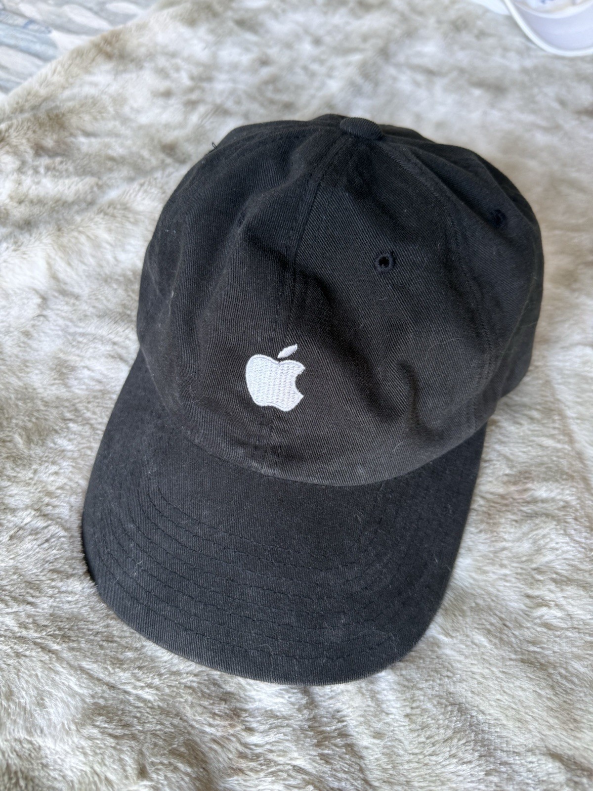 Apple Computer Black Adjustable Baseball Cap Hat … - image 1