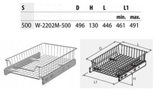 Pull-Out Storage Basket Wire Larder Kitchen Cupboard Soft Close Organiser