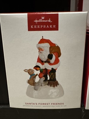 Hallmark 2022 Keepsake Santa's Forest Friends Christmas Ornament Magic Light