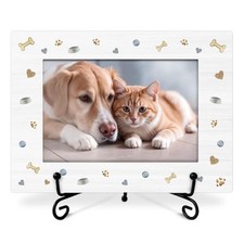 Pet Picture Frame, Paw Print Photo Frame for Pet Owner Friends, New Puppy
