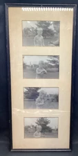 Vtg Photos, Little Boy Smokes a Pipe, series of 4 photos cir 1950, 8.25"x 18.5"
