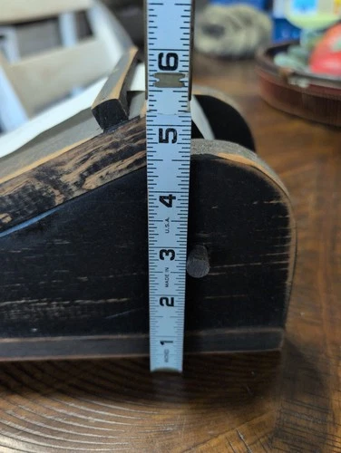 Vintage Wooden Grocery List Paper Roll Holder Rustic Primitive Note Taker 10.5" image 7