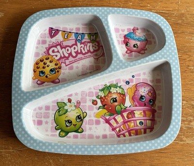 Zak Designs 2013 Shopkins Melamine Kids Small  Divided Plastic Plate