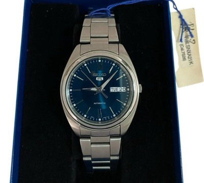 Seiko 5 Automatic Dark Green Dial Stainless Steel Gents Watch SNXA21K1 NOS