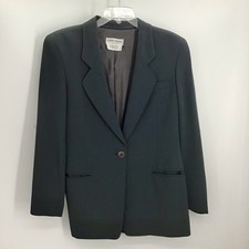 Vtg Giorgio Armani Wool Blazer Jacket Tailored Fit Women  s Gray/Green Sz42/8