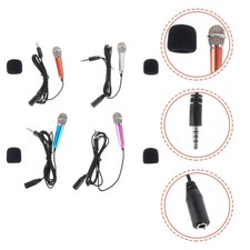 4Pcs Cell Phone Microphones Earphone Handheld Mini Microphones for Home Karaoke