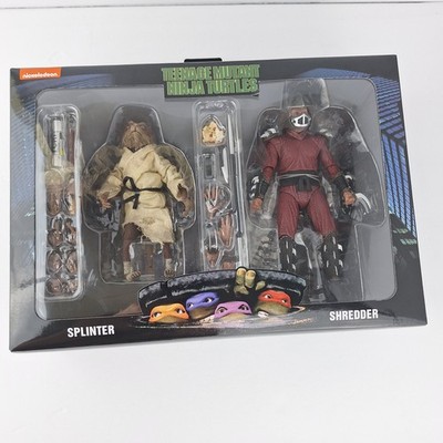 NECA TMNT 1990 Movie Splinter & Shredder 7in  Action Figure 2 Pack  New In Box