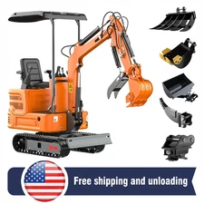 2000lbMini Excavator 1 T mini Digger B&S engine Hydraulic Cooler Pilot Operation