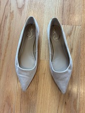 Sam Edelman Beige Suede Pointed Toe Ballet Flat Size 8