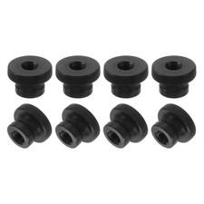 12Pcs Knurled Thumb Nuts M8 Carbon Steel Nut High Head Through Hole Black 