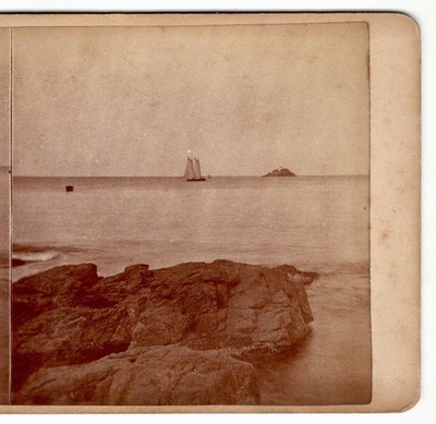 MASSACHUSETTS SV - NAHANT - Maolis Gardens Egg Rock Schooner c1870s RAND & LATTO