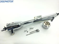 32" Floor Shift Tilt Steering Column with Ignition Keys & Steering Wheel Adapter