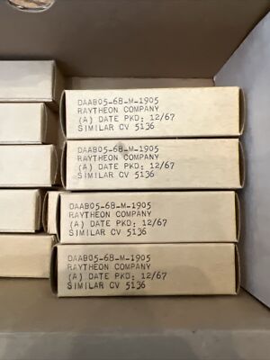 4 NOS Raytheon CK 6533 Subminiature Vacuum Tubes  1967  Matching Dates Ck6533