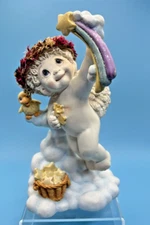 Dreamsicles AIM FOR THE STARS Cherub Angel with Stars & Rainbow Figurine 2001