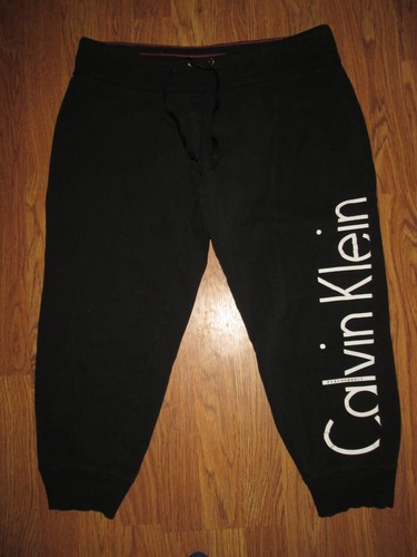 Womens CALVIN KLEIN fleece lined jogger sweat pants sz L Lg