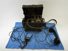 Antique Automatic Electric Telephone Lineman West Test Set VINTAGE Crank butt