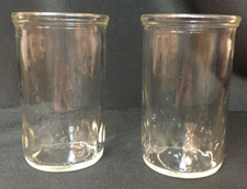 Lot of 2 ~ Jelly Jar Juice Glasses 3.5 Tall D...