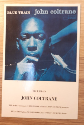 *GENUINE ORIGINAL JOHN COLTRANE -BLUE TRAIN JAZZ FLYER/POSTCARD*