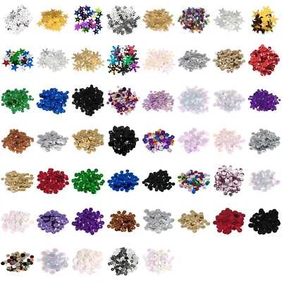 SIMON BROWNE CRAFTS Sequins Various Shapes Cup Flat Round Star Snowflake Square BUY 1 Or 2PKs 485D